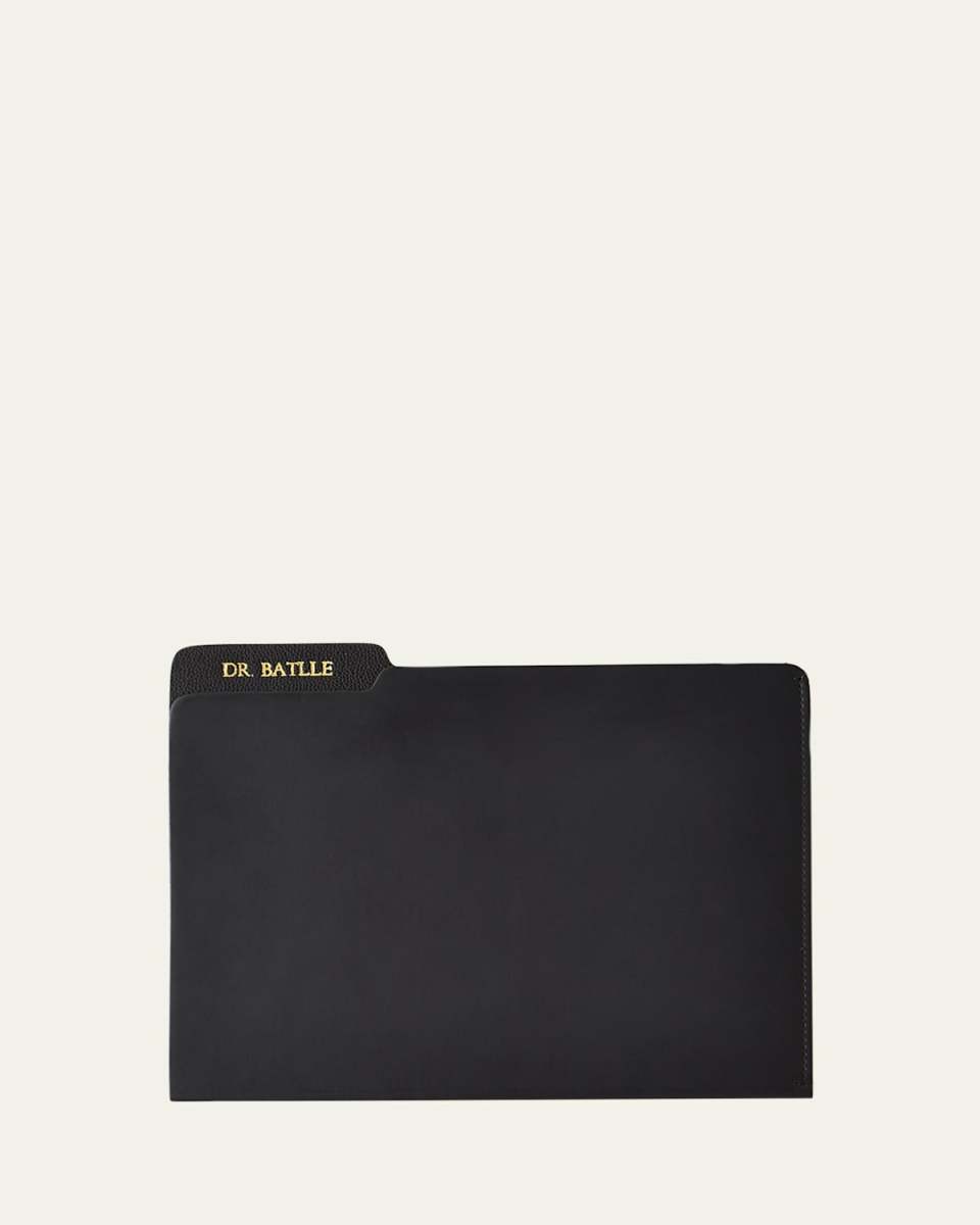 Genuine Leather File Folder, Personalized